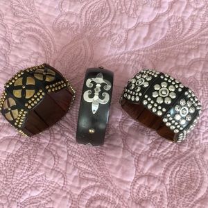 3 edgy bracelets